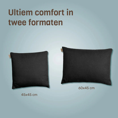 Kuddle warmtekussen midnight black 45x45 formaat