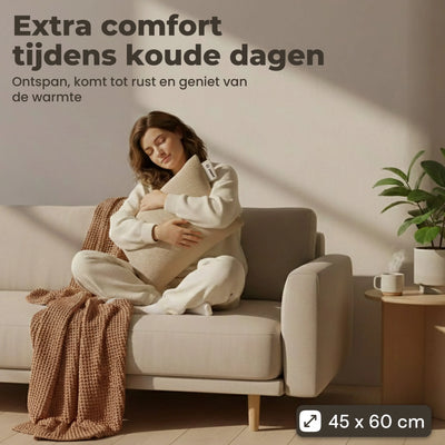 Kuddle Warmtekussen - 45x60cm Sand Beige - Vaste batterij
