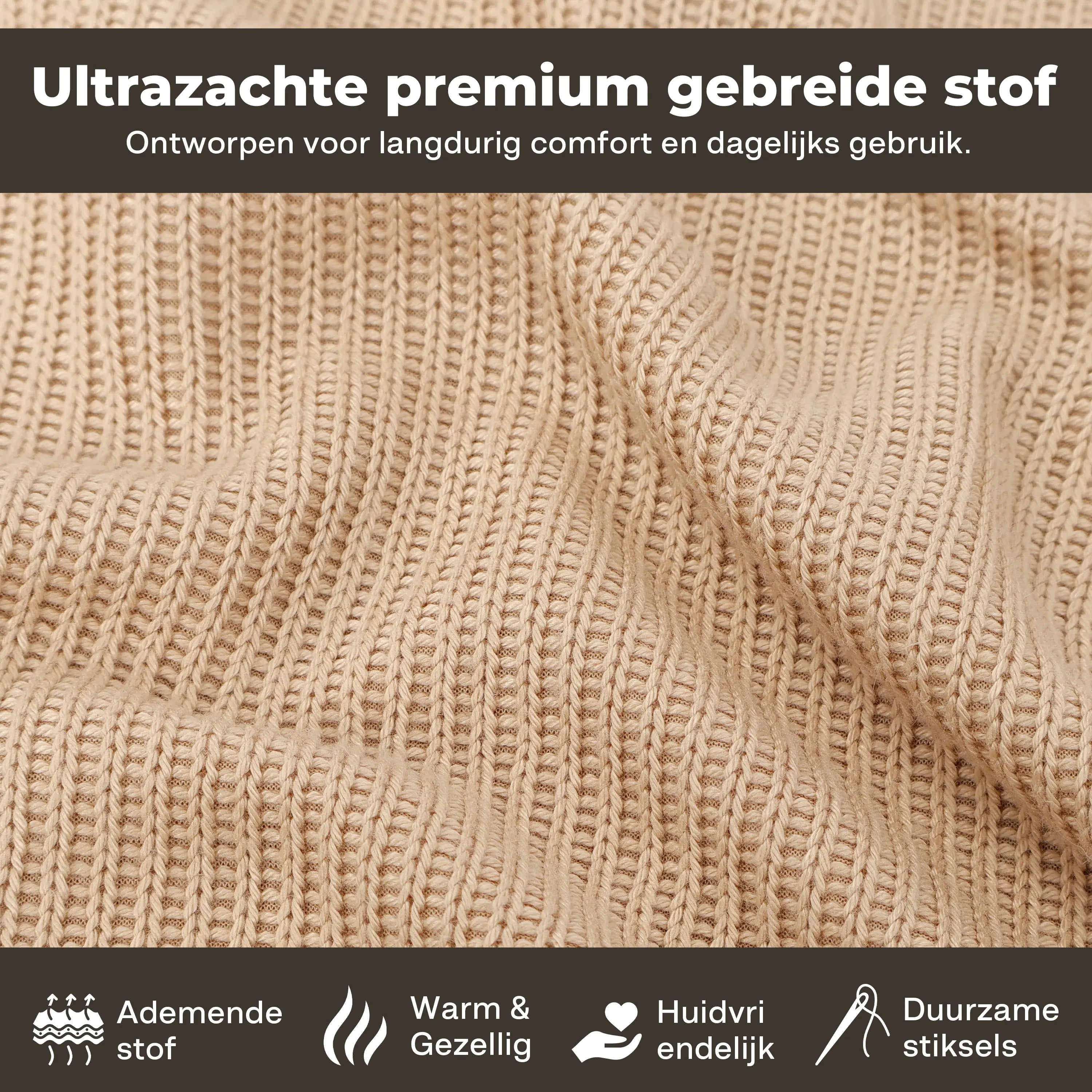 Kuddle Warmtekussen - 45x60cm Sand Beige - Vaste batterij